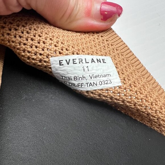 Everlane The ReKnit City Flatform Sandal Size 11 Tan Black - Picture 8 of 11